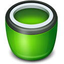 Bin, Empty, recycle ForestGreen icon