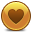 Heart, yellow SaddleBrown icon