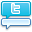 Comment, Box, twitter MediumTurquoise icon