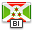 flag, Burundi OliveDrab icon