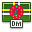 Dominica, flag ForestGreen icon