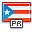 Puerto, flag, rico Red icon