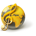 world, global, music DarkOliveGreen icon