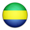 Gabon, of, flag Black icon