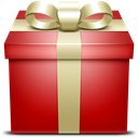 red, gift, present Firebrick icon