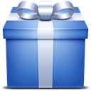 gift, present, Blue SteelBlue icon