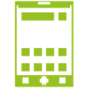 smartphone, Android YellowGreen icon