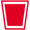 Full, Bin, recycle Crimson icon