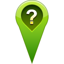 question, pin, location OliveDrab icon