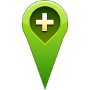 location, Add, pin OliveDrab icon