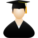 male, student, Graduate, Man Black icon