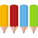Color, pens, pencils Black icon