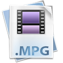 File, Mpeg, mpg Lavender icon