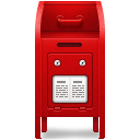 postbox, Mailbox Firebrick icon