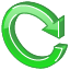 Reload, refresh, Arrow, renew, green, glossy, update Black icon
