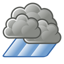 weather, showers Black icon