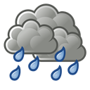 weather, scattered, showers Black icon