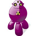 Shadow, with, Atomic, robot Purple icon