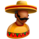 America, Mexico, south, Mexican, sombrero, american, latinos, hat, Boss, chief, latin Black icon
