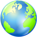 Browser, planet, world, earth, global, globe CornflowerBlue icon