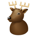 x-mas, reindeer, christmas, new, rudolph, deer, year, rudolf Black icon