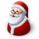 claus, winter, christmas, father frost, santa Black icon