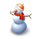 snowman, profile, Cold, winter, snow man, christmas, Snow Black icon
