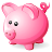 deal, Price, coin, piggy, Saving, moneybox, Dollar, economy, cheapest, financial, offer, Bank, payment, Currency, Finance, Cash, save, dollars, banking, Money, pig HotPink icon