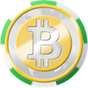 Chip, coinsphere, Casino, Bitcoin Gainsboro icon