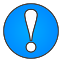 sign, exclamation DodgerBlue icon