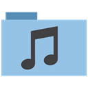 Folder, music, appicns SkyBlue icon