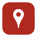 Flurry, google, Maps Firebrick icon