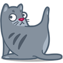 Cat, Clean LightSlateGray icon