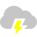 lightning, Cloud Silver icon