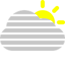 Cloud, sun, Fog Silver icon