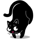 Acrobat, Cat Black icon