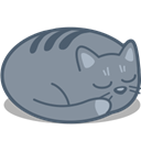 Cat, sleep LightSlateGray icon