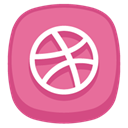 dribbble PaleVioletRed icon