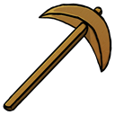 wooden, pickaxe Black icon