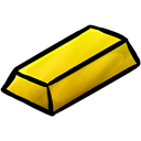 Ingot, gold Black icon
