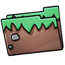 Folder, grass Black icon