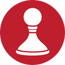 Game, chess, red Firebrick icon