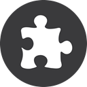 grey, Puzzle DarkSlateGray icon