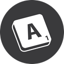Scrabble, grey DarkSlateGray icon