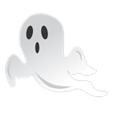 spooky, halloween, Ghost Black icon