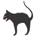 hallloween, Cat Black icon