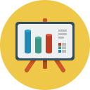 Analytics, Bars, chart, graph, Presentation, statistic SandyBrown icon