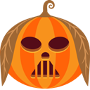 spooky, jack-o-lantern, scary, vader, halloween, monster, pumpkin DarkOrange icon