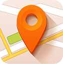 Pointer, location, Destination, Map DarkOrange icon