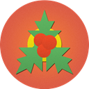 mistletoe, christmas IndianRed icon